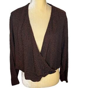 Zonda Nellis Vintage Wrap Blouse Top Artsy Art to Wear Bohemian Size Medium
